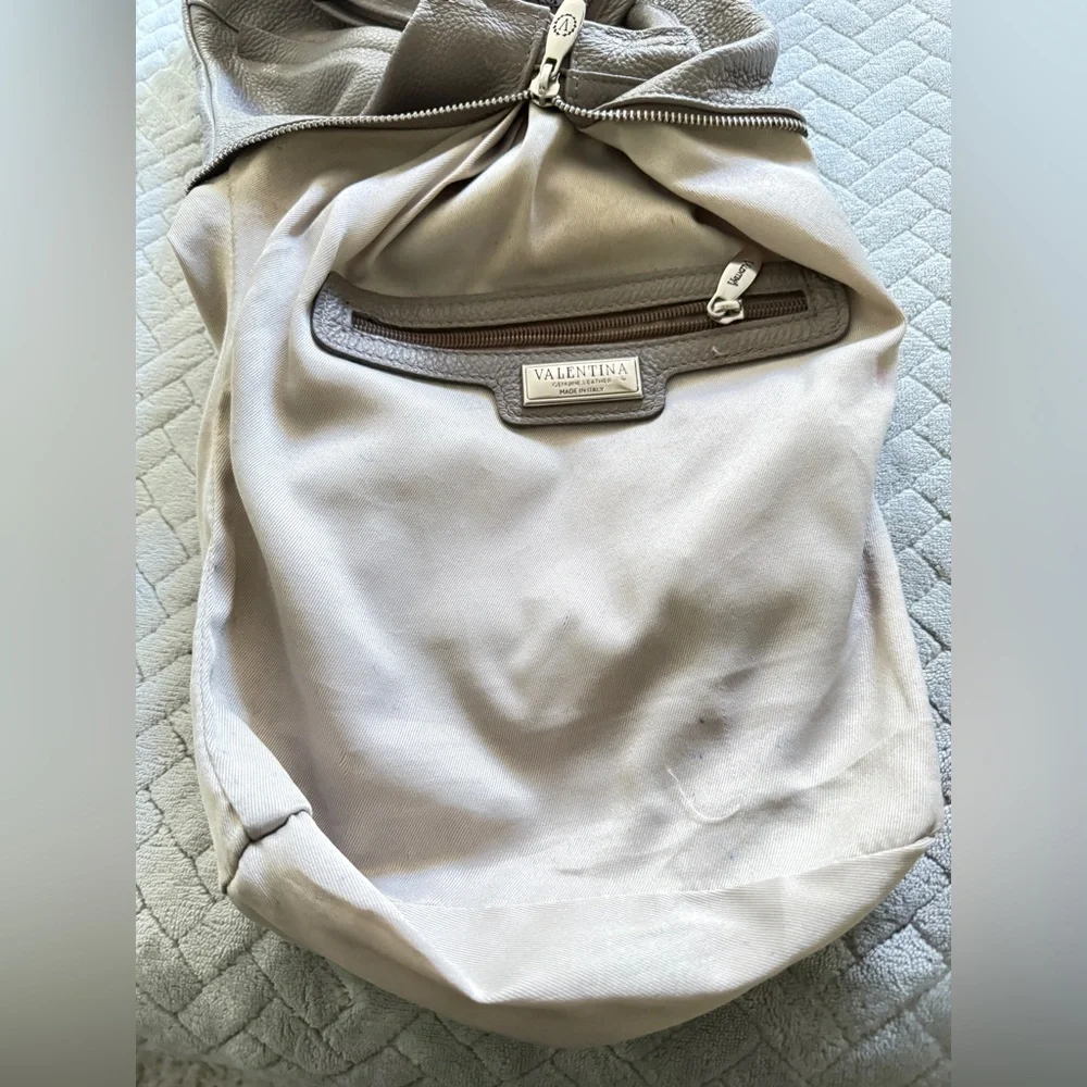 VALENTINA MULTIFUNCTIONAL TAUPE BACKPACK SLING BAG